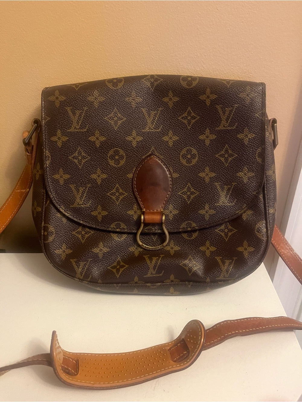 Authentic Louis Vuitton Monogram Medium Saint Cloud Crossbody